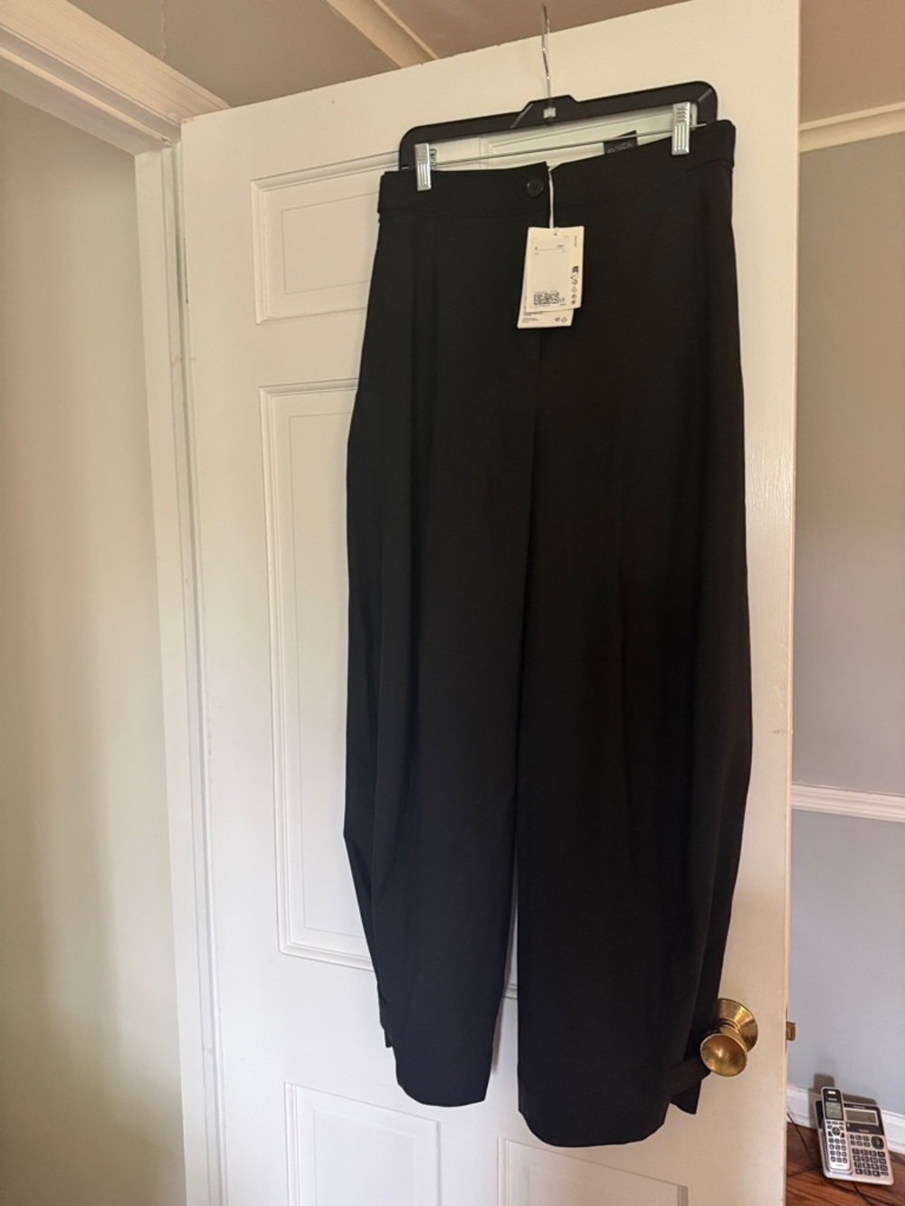 COS Black Wide-Leg Trousers with Tag